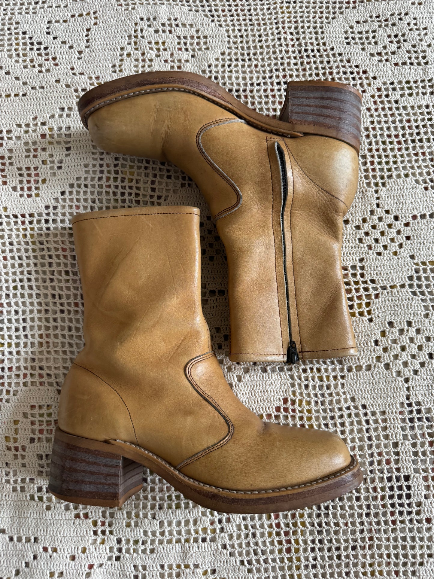 Vintage Ankle Campus Boots (W9)