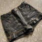 RARE Vintage Double Zipper German Style Leather Shorts (S)