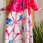 80s Hawaiian Flower Maxi House Dress (L-XL)