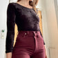 Vintage 80s Deadstock Deep Burgundy Wrangler Jeans (26/27”W)