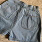 90s Light Wash Crochet Hem Denim Shorts (25-28"W)