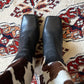 Vintage 90s Cow Print Pony Hair Knee High Boots (9)