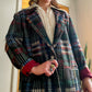 Early 80s Soft Knit Poly Checkered Blazer (L)