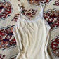 Vintage 70s Pointelle Cream Camisole Tank Top (XS)
