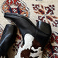 Vintage 90s Cow Print Pony Hair Knee High Boots (9)