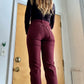 Vintage 80s Deadstock Deep Burgundy Wrangler Jeans (26/27”W)