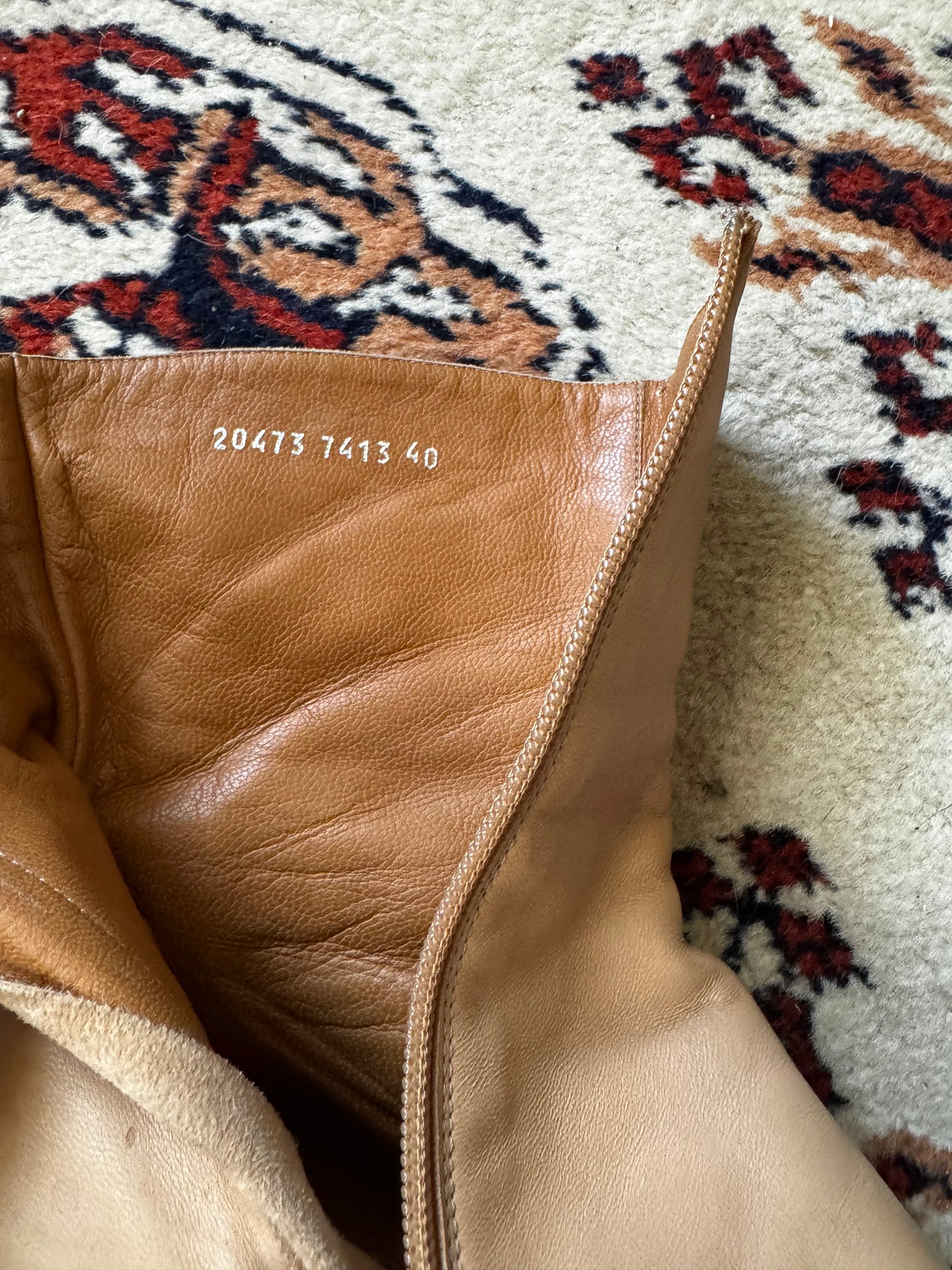Vintage Soft Leather Square Toe Ankle Boots (10)