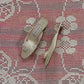 Vintage Cream Manolo Blahnik Mules w/ Pom (8- 8.5)